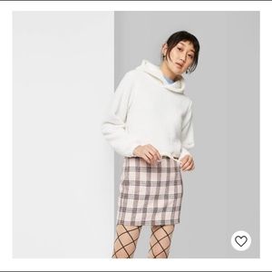 WILD FABLE White Sherpa Cropped Hoodie NWOT